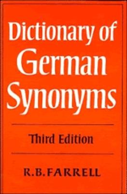 Dictionary of German Synonyms - R. B. Farrell - cover