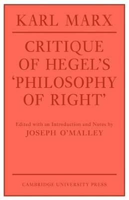 Critique of Hegel's 'Philosophy Of Right' - Karl Marx - cover