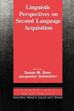 Linguistic Perspectives on Second Language Acquisition