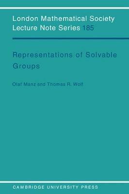 Representations of Solvable Groups - Olaf Manz,Thomas R. Wolf - cover
