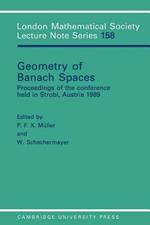 Geometry of Banach Spaces: Proceedings of the Conference Held in Strobl, Austria 1989