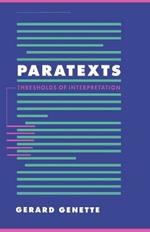 Paratexts: Thresholds of Interpretation
