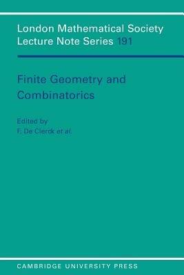 Finite Geometries and Combinatorics - cover