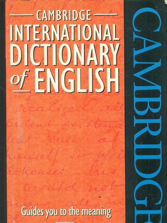 Cide cambridge international dictionary of english - 2
