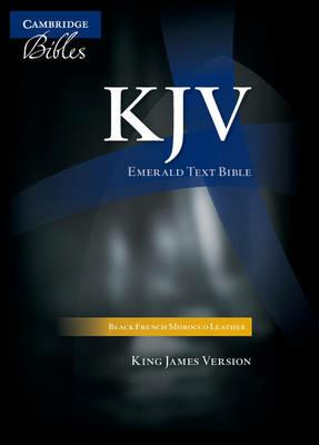 KJV Emerald Text Bible, Black French Morocco Leather, KJ533:T - cover