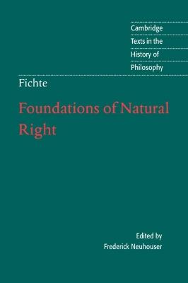 Foundations of Natural Right - J. G. Fichte - cover