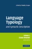 Language Typology and Syntactic Description: Volume 1, Clause Structure