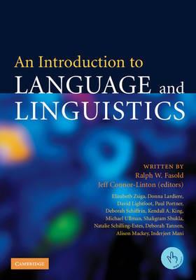 An Introduction to Language and Linguistics - Ralph W. Fasold,Jeffery Connor-Linton - cover