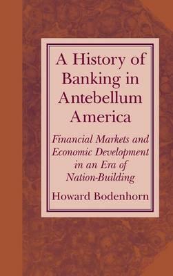 A History of Banking in Antebellum America: Financial Markets and Economic Development in an Era of Nation-Building - Howard Bodenhorn - cover