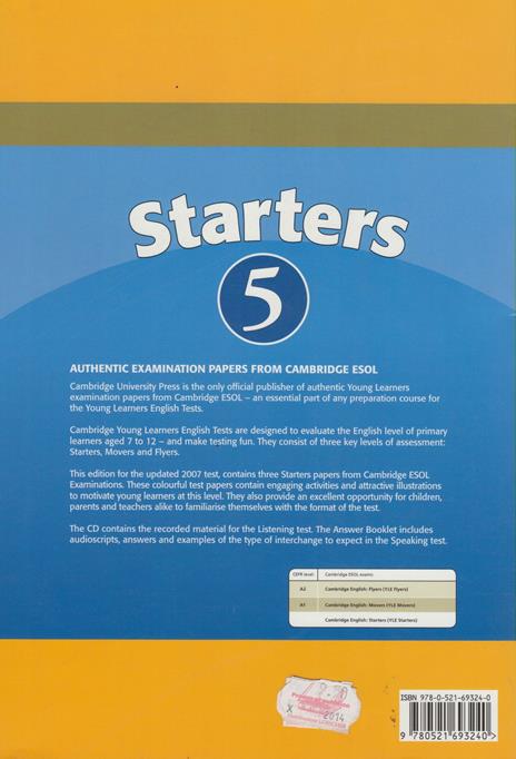 Cambridge Young Learners English Tests Starters 5 Student's Book: Examination Papers from the University of Cambridge ESOL Examinations - Cambridge ESOL - 2