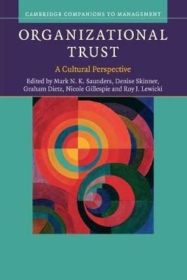 Organizational Trust: A Cultural Perspective - cover