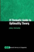 A Thematic Guide to Optimality Theory - John J. McCarthy - cover