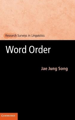 Word Order - Jae Jung Song - cover