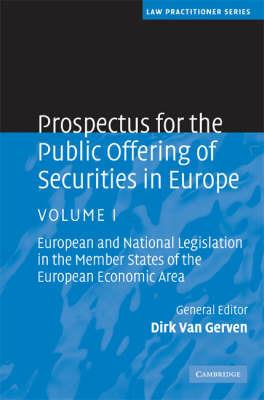 Prospectus for the Public Offering of Securities in Europe: European and National Legislation in the Member States of the European Economic Area - cover