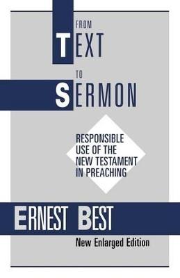 From Text to Sermon - Ernest Best - cover