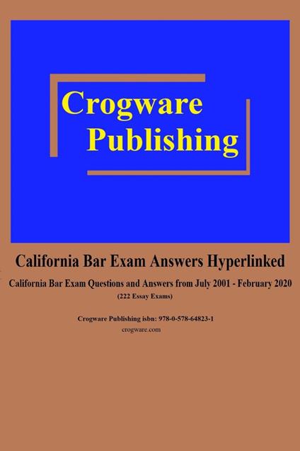 California Bar Exam Answers Hyperlinked