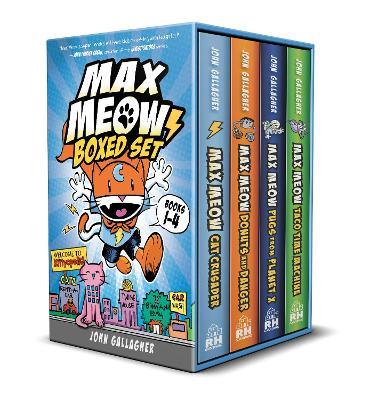Max Meow Boxed Set: Welcome to Kittyopolis (Books 1-4): (A Graphic Novel Boxed Set) - John Gallagher - cover