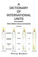 A Dictionary of International Units: Metric-Matters: Names and Symbols