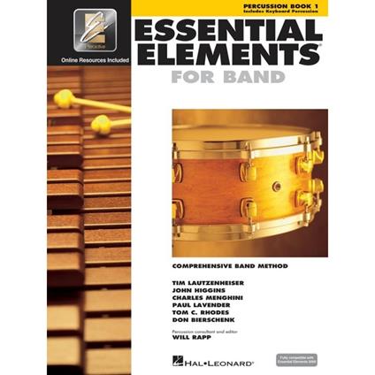  Essential Elements for  Band - Book 1 - Percussion + media online - percussioni - copertina