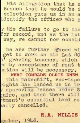 What Comrade Oldie Knew - H A Willis - cover