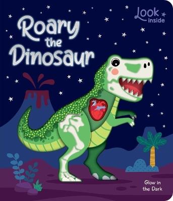 Look Inside: Roary the Dinosaur: Board Book with Cut-Outs and Glow in the Dark! - cover