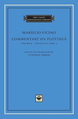 Commentary on Plotinus - Marsilio Ficino - cover
