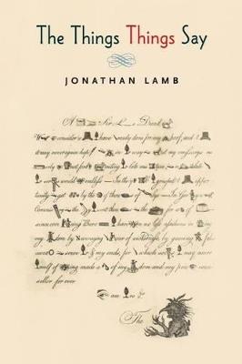 The Things Things Say - Jonathan Lamb - cover