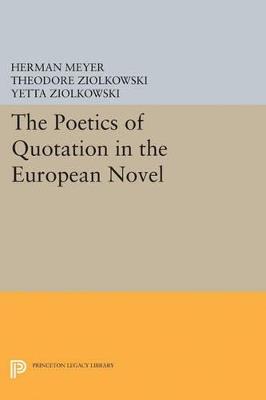 The Poetics of Quotation in the European Novel - Herman Meyer - cover