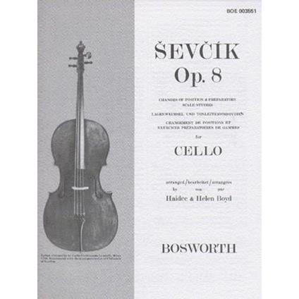  Changes of Position & Prep. Scale Studies Op.8 - Otakar Sevcik - violoncello -  Otakar Sevcik - copertina