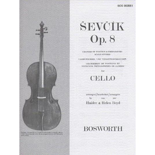  Changes of Position & Prep. Scale Studies Op.8 - Otakar Sevcik - violoncello -  Otakar Sevcik - copertina