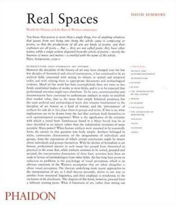 Real Spaces. World Art History and the Rise of Western modernism - David Summers - copertina