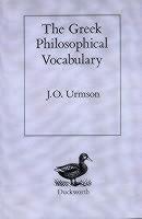 The Greek Philosophical Vocabulary - J. O. Urmson - cover