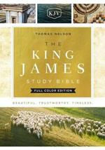The King James Study Bible, Full-Color Edition, Cloth-bound Hardcover, Red Letter: KJV Holy Bible