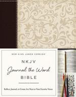 NKJV, Journal the Word Bible, Leathersoft, Brown/Cream, Red Letter Edition: Reflect, Journal, or Create Art Next to Your Favorite Verses