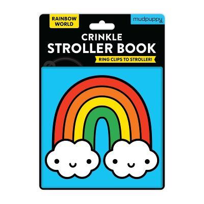Rainbow World Crinkle Fabric Stroller Book - Mudpuppy - cover
