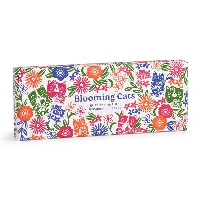 Blooming Cats Rubber Stamp Set - Galison - cover