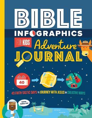 Bible Infographics for Kids Adventure Journal: 40 Faith-tastic Days to Journey with Jesus in Creative Ways - Harvest House Publishers - cover