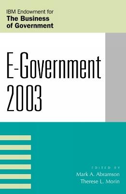 E-Government 2003 - cover