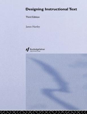 Designing Instructional Text - Hartley, James - cover