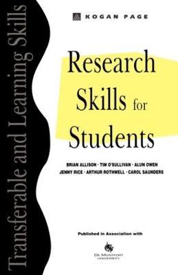 Research Skills for Students - Brian Allison,Anne Hilton,Tim O'Sullivan - cover