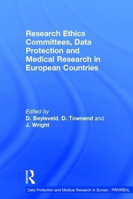 Research Ethics Committees, Data Protection and Medical Research in European Countries - D. Townend - cover