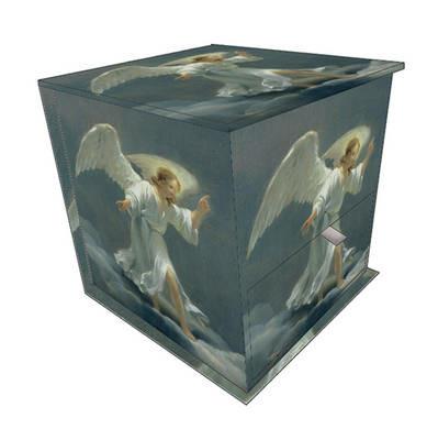 Memo Block: Glorious Angels: High-quality block of notepapers in a presentation cube box with built-in drawer - Peony Press - cover