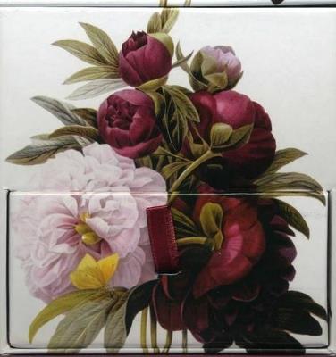 Memo Block: Redoute Peony: High-quality block of notepapers in a presentation cube box with built-in drawer - Peony Press - cover