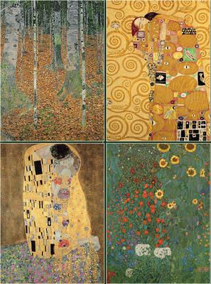 Set of Four Magnetic Notepads: KLIMT: A Collection of Handy Notepads with Easy Magnetic Fastening, Contained Within a Decorative Box - cover