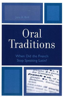Oral Traditions - Jana A. Brill - cover