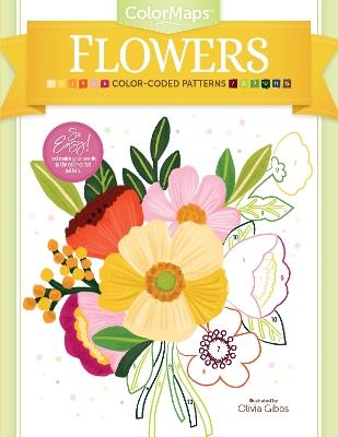 ColorMaps Flowers: Color-Coded Patterns Adult Coloring Book - cover