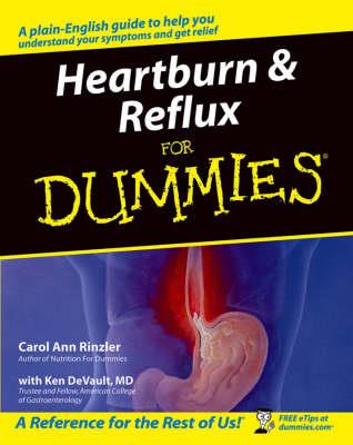 Heartburn and Reflux For Dummies - Carol Ann Rinzler,Ken DeVault - cover