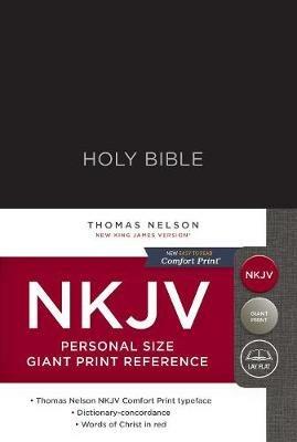 NKJV Holy Bible, Personal Size Giant Print Reference Bible, Black, Hardcover, 43,000 Cross References, Red Letter, Comfort Print: New King James Version - Thomas Nelson - cover