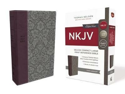 NKJV, Deluxe Reference Bible, Compact Large Print, Leathersoft, Purple, Red Letter, Comfort Print: Holy Bible, New King James Version - Thomas Nelson - cover