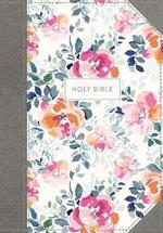 KJV, Journal the Word Bible, Cloth over Board, Pink Floral, Red Letter, Comfort Print: Reflect, Journal, or Create Art Next to Your Favorite Verses
